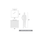 Golden Lighting 2243-BA3 BLK-OP Manhattan 3 Light Bath Vanity in Matte Black with Opal Glass - Crescent Harbor