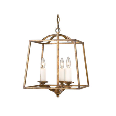 Golden Lighting 3072-3P GG Athena 3 Light Pendant - Crescent Harbor