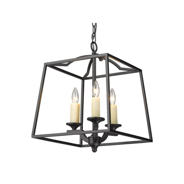 Golden Lighting 3072-3P GG Athena 3 Light Pendant - Crescent Harbor