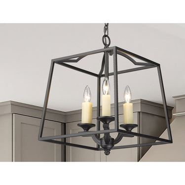 Golden Lighting 3072-3P GG Athena 3 Light Pendant - Crescent Harbor