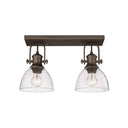 Golden Lighting 3118-2SF Hines 2 Light Semi-Flush - Crescent Harbor