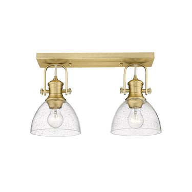Golden Lighting 3118-2SF Hines 2 Light Semi-Flush - Crescent Harbor