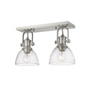 Golden Lighting 3118-BA2-SD Hines 2 Light Bath Vanity in Seeded Glass - Crescent Harbor
