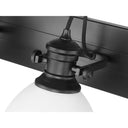 Golden Lighting 3118-BA4 BLK-SD Hines 4 Light Bath Vanity in Matte Black with Seeded Glass - Crescent Harbor