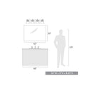 Golden Lighting 3118-BA4 BLK-SD Hines 4 Light Bath Vanity in Matte Black with Seeded Glass - Crescent Harbor