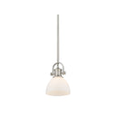 Golden Lighting 3118-M1L Hines Mini Pendant with Opal Glass - Crescent Harbor