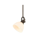 Golden Lighting 3118-M1L Hines Mini Pendant with Opal Glass - Crescent Harbor