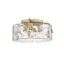 Golden Lighting 3160-FM WG-HWG 3-Light Flush Mount - Crescent Harbor
