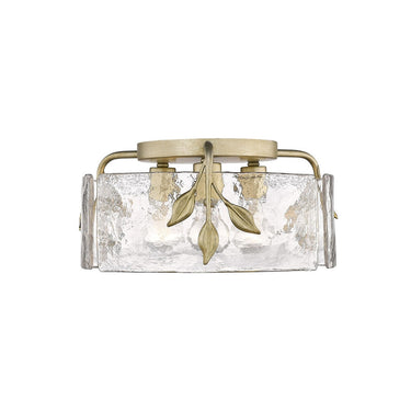 Golden Lighting 3160-FM WG-HWG 3-Light Flush Mount - Crescent Harbor