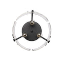 Golden Lighting 3160-FM WG-HWG 3-Light Flush Mount - Crescent Harbor