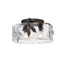 Golden Lighting 3160-FM WG-HWG 3-Light Flush Mount - Crescent Harbor