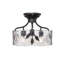Golden Lighting 3160-SF WG-HWG 3-Light Semi-Flush - Crescent Harbor