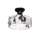 Golden Lighting 3160-SF WG-HWG 3-Light Semi-Flush - Crescent Harbor