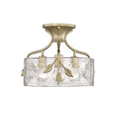 Golden Lighting 3160-SF WG-HWG 3-Light Semi-Flush - Crescent Harbor