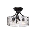 Golden Lighting 3160-SF WG-HWG 3-Light Semi-Flush - Crescent Harbor