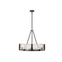 Golden Lighting 3164-6 BLK-HWG 6-Light Chandelier - Crescent Harbor