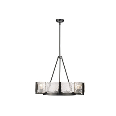 Golden Lighting 3164-6 BLK-HWG 6-Light Chandelier - Crescent Harbor