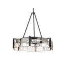 Golden Lighting 3164-6 BLK-HWG 6-Light Chandelier - Crescent Harbor
