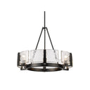 Golden Lighting 3164-6 BLK-HWG 6-Light Chandelier - Crescent Harbor