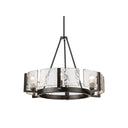 Golden Lighting 3164-6 BLK-HWG 6-Light Chandelier - Crescent Harbor