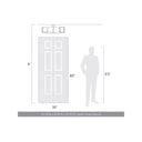 Golden Lighting 3164-6SF BLK-HWG 6-Light Semi-Flush - Crescent Harbor