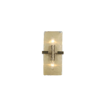 Golden Lighting 3164-WSC BLK-HWG 2 Light Wall Sconce - Crescent Harbor