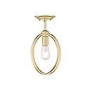 Golden Lighting 3167-1SF PW Semi-Flush - Crescent Harbor