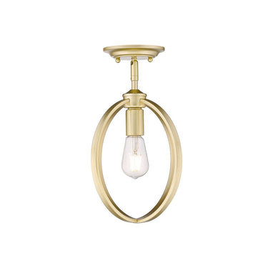 Golden Lighting 3167-1SF PW Semi-Flush - Crescent Harbor