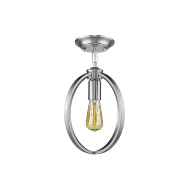 Golden Lighting 3167-1SF PW Semi-Flush - Crescent Harbor