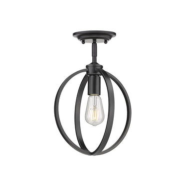 Golden Lighting 3167-1SF PW Semi-Flush - Crescent Harbor