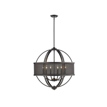 Golden Lighting 3167-6 6 Light Chandelier - Crescent Harbor