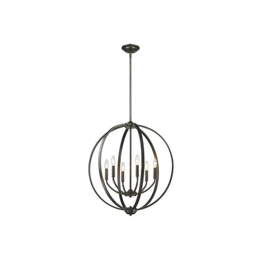 Golden Lighting 3167-6 6 Light Chandelier - Crescent Harbor