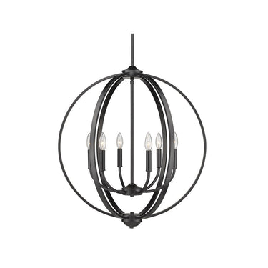 Golden Lighting 3167-6 6 Light Chandelier - Crescent Harbor