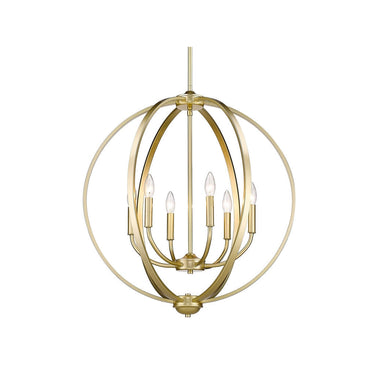 Golden Lighting 3167-6 6 Light Chandelier - Crescent Harbor