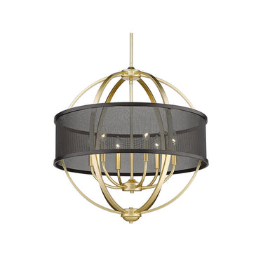 Golden Lighting 3167-6 6 Light Chandelier - Crescent Harbor