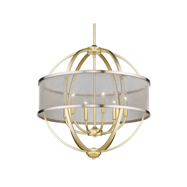 Golden Lighting 3167-6 6 Light Chandelier - Crescent Harbor