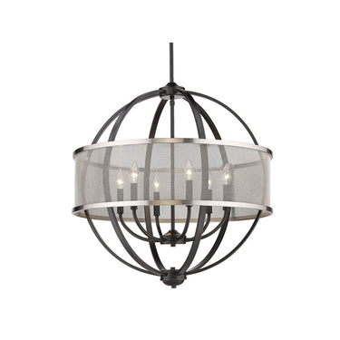 Golden Lighting 3167-6 6 Light Chandelier - Crescent Harbor