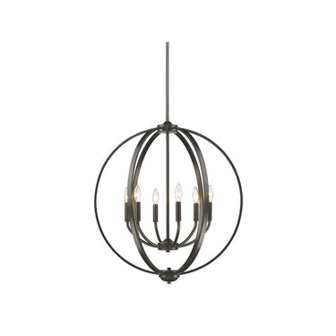 Golden Lighting 3167-6 6 Light Chandelier - Crescent Harbor