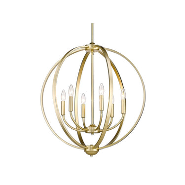 Golden Lighting 3167-6 6 Light Chandelier - Crescent Harbor