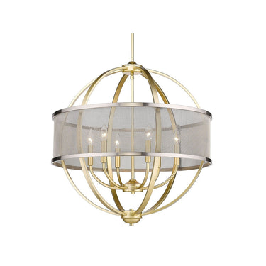 Golden Lighting 3167-6 6 Light Chandelier - Crescent Harbor