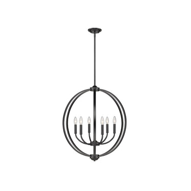 Golden Lighting 3167-6 6 Light Chandelier - Crescent Harbor