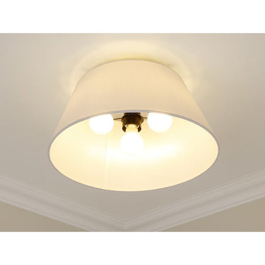 Golden Lighting 3189-FM BLK-MWS Penn Flush Mount in Matte Black with Modern White Shade - Crescent Harbor