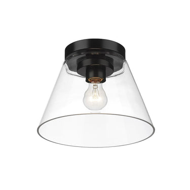 Golden Lighting 3189-FM11 BLK-CLR Flush Mount - Crescent Harbor