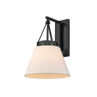 Golden Lighting 3189-WSC BLK-CLR 1 Light Wall Sconce - Crescent Harbor