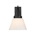Golden Lighting 3189-WSC BLK-CLR 1 Light Wall Sconce - Crescent Harbor