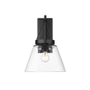 Golden Lighting 3189-WSC BLK-CLR 1 Light Wall Sconce - Crescent Harbor