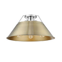 Golden Lighting 3306-3FM BLK-BLK Orwell BLK 3 Light Flush Mount in Matte Black with Matte Black Shade - Crescent Harbor