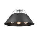 Golden Lighting 3306-3FM BLK-BLK Orwell BLK 3 Light Flush Mount in Matte Black with Matte Black Shade - Crescent Harbor