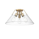 Golden Lighting 3306-3FM BLK-BLK Orwell BLK 3 Light Flush Mount in Matte Black with Matte Black Shade - Crescent Harbor