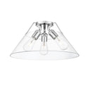 Golden Lighting 3306-3FM BLK-BLK Orwell BLK 3 Light Flush Mount in Matte Black with Matte Black Shade - Crescent Harbor